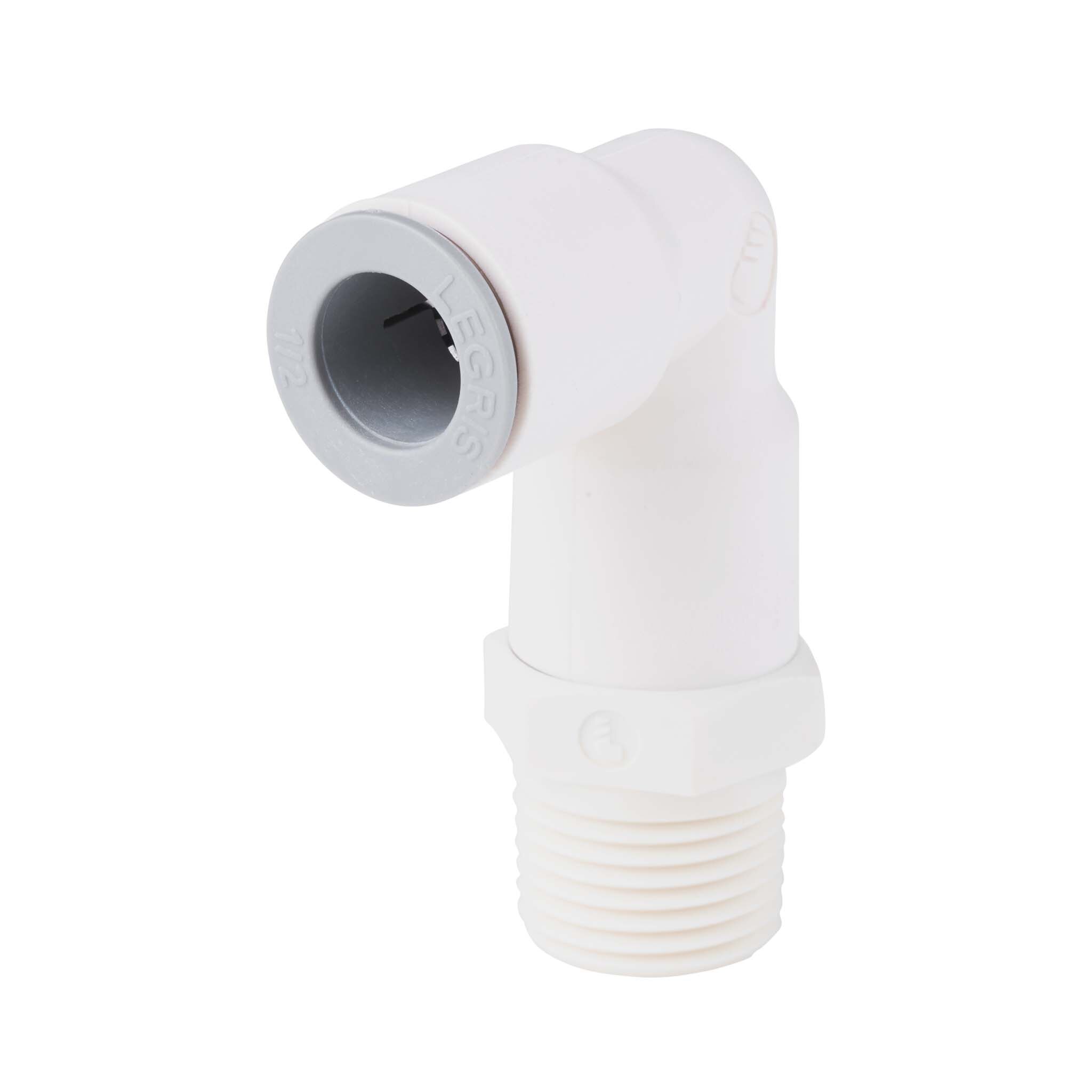 PVC quick connect elbow - 1/2 x 1/2